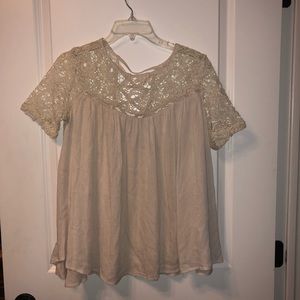 Off White Lace Top